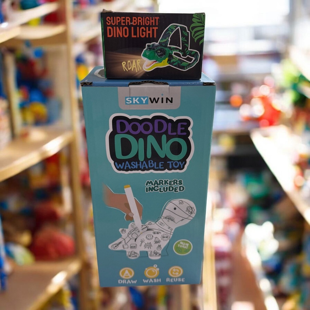 Skywin Doodle Dino Washable Toy Dinosaur Kids Activity Craft Bundle Headlamp